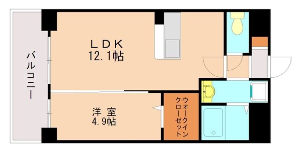 土井駅 徒歩5分 6階の物件間取画像